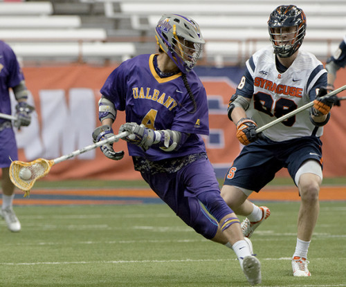 Lyle Thompson is one of the most creative athletes to ever play the game of lacrosse. His upbringing allowed him and his brothers to play freely, make mistakes, have fun, evolve, and rise to stardom. Photocredit: dailyorange.com